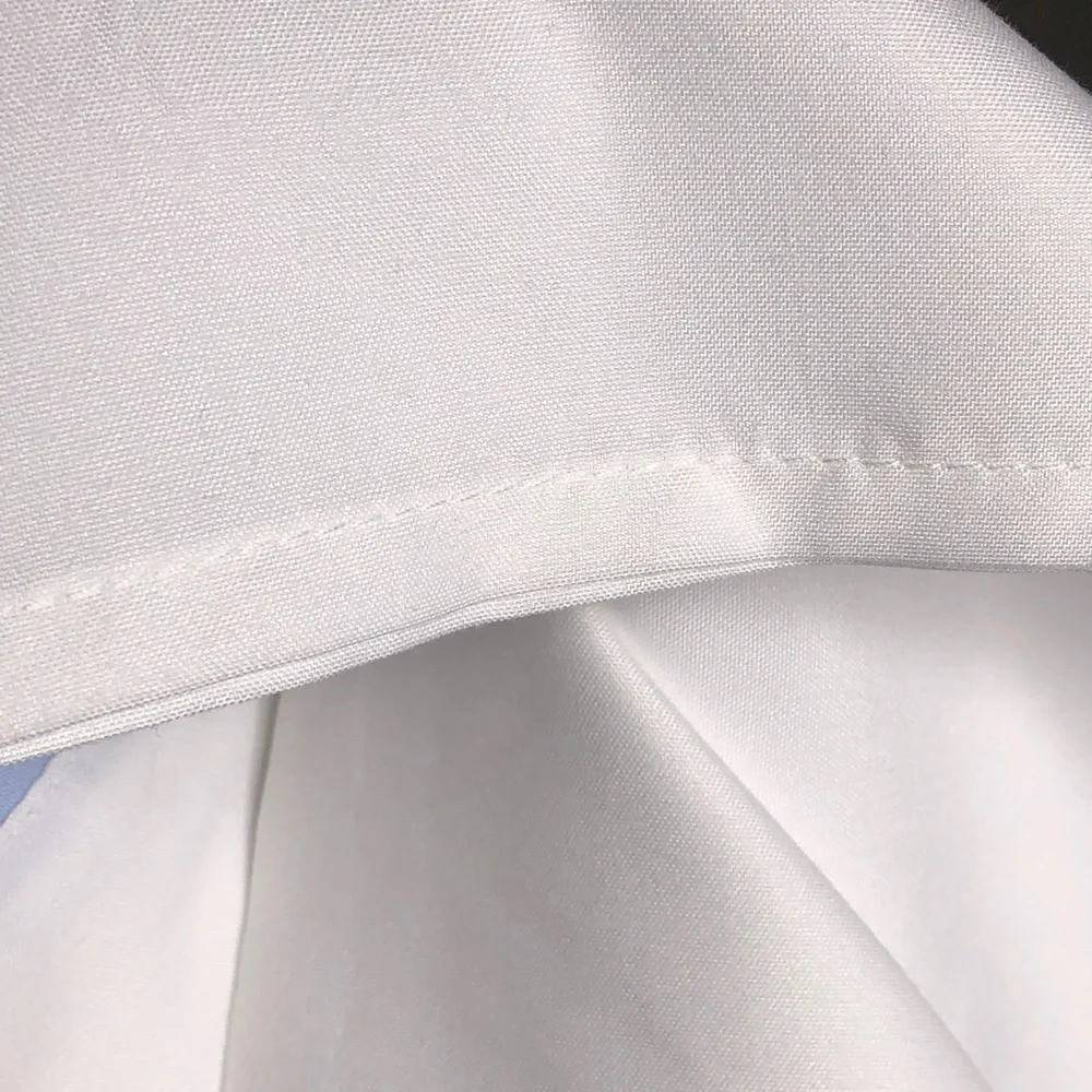 Violet Linen Elegante Pillow Cases Standard Size White- Blue Floral Embroidery